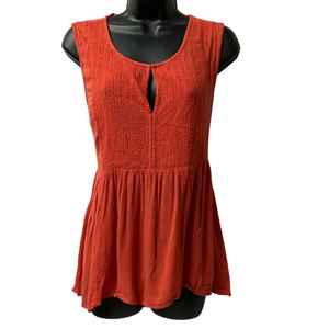 Earthbound women’s tank top size XL burnt‎ orange boho Bohemian cottagecore